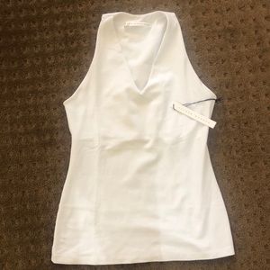 Susana Monaco white V Neck Tank
